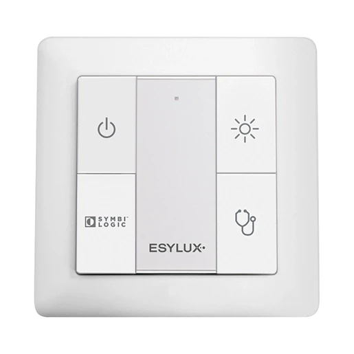 Esylux Push Button Impulsgever patient kamer ELC 4-voudig wit inbouw IP20 RAL 9003 EC10431258