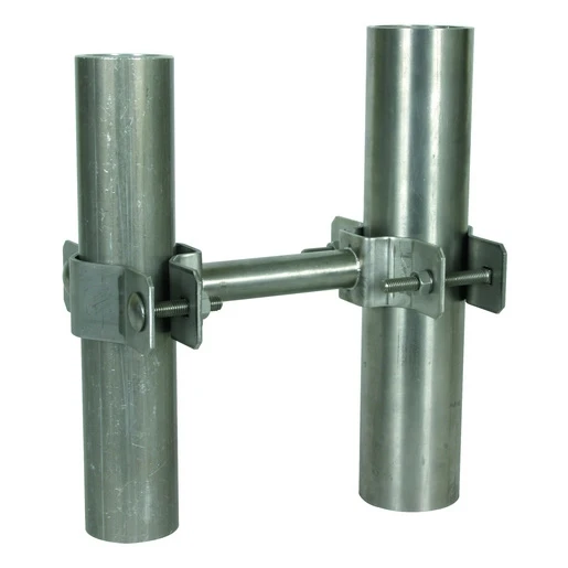 Dehn Fixing clamp for tubes d 40mm / d 45-65mm w.spacer l 95mm stst