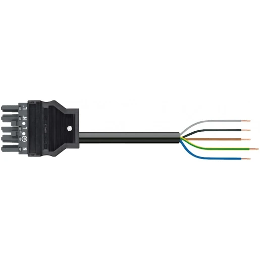 Wago SERIE 771 Patchkabel gebouwinstallatie 5p Contrastekker (female) Vrij kabeluiteinde 6000mm