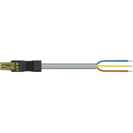 Wago SERIE 891 Patchkabel gebouwinstallatie 3p Contrastekker (female) Vrij kabeluiteinde 8000mm