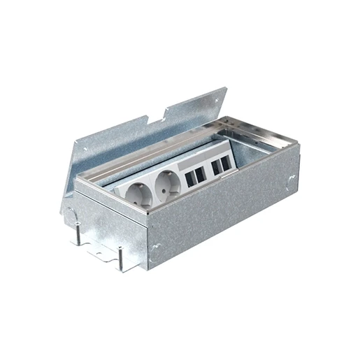 HPL Smartbox+ vloercontactdoos 65mm 2xWCD+4xDatasp.- deksel inleg 7mm