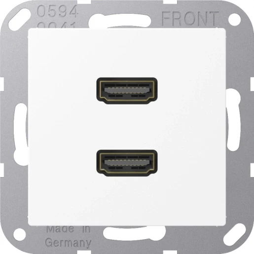Jung A range afdekking a500 matwit 2x hdmi MAA1133WWM