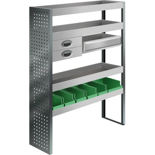 Bizline Kit flex kort Bedrijfswagen met goot 1059x470mm grijs kleine onderdelen bak 771041