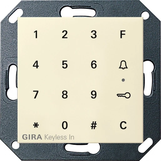 Gira System 55 Sleutelloos in codeklavier Glanzend wit 260501