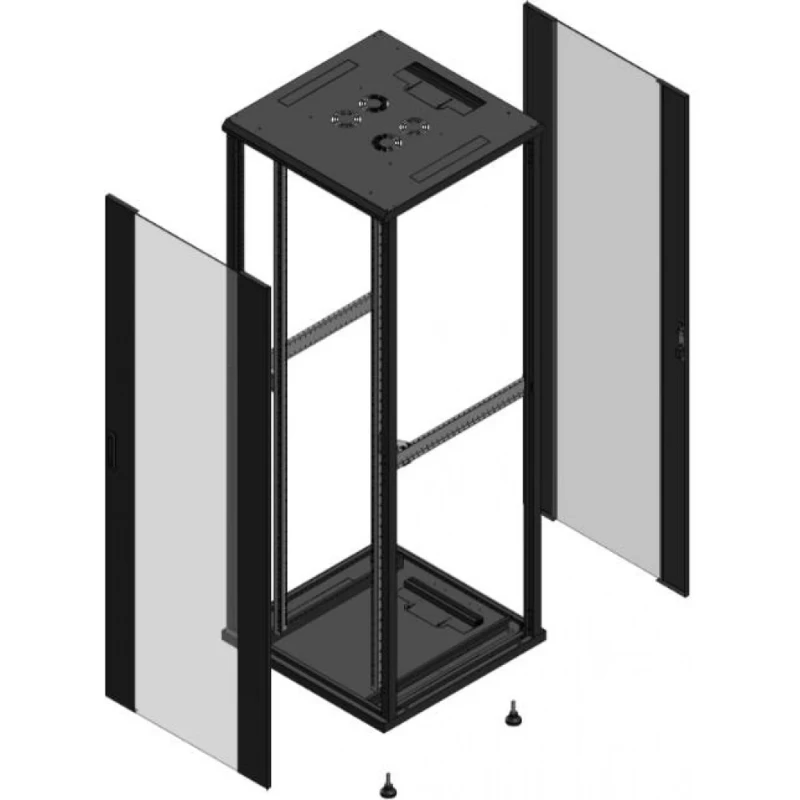 Gigamedia Vloer patchkast AV enkel VER AR enkel VER EX 19" 47HE 800x800mm Zwart GGM 704788PVSPVSEX