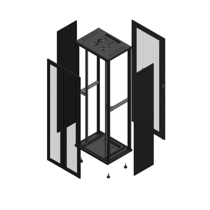 Gigamedia Vloer patchkast AV dubbel PER AR enkel PER 19" 47HE 800x600mm Zwart GGM 704786PPDPPS