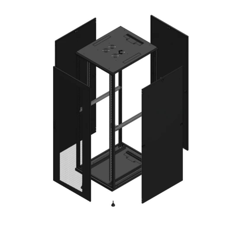 Gigamedia Vloer patchkast AV enkel PER PAR 19" 47HE 800x1000mm Zwart GGM 7047810PPSPAR