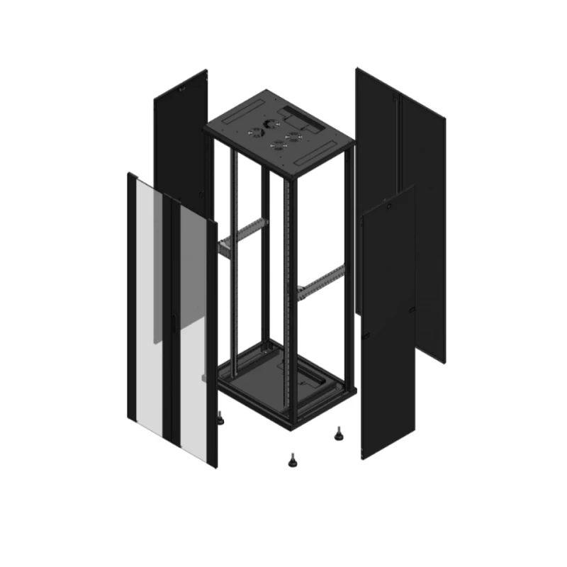 Gigamedia Vloer patchkast AV dubbel VER AR dubbel TOL 19" 42HE 800x600mm Zwart GGM 704286PVDPTD