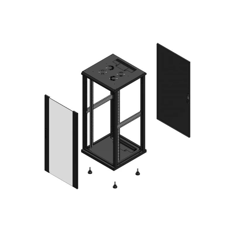 Gigamedia Vloer patchkast AV enkel VER AR enkel TOL EX 19" 26HE 600x600mm Zwart GGM 702666PVSPTSEX