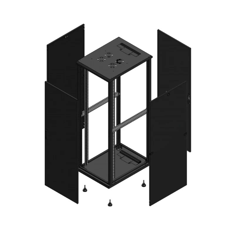 Gigamedia Vloer patchkast AV enkel TOL AR enkel TOL 19" 36HE 600x800mm Zwart GGM 703668PTSPTS