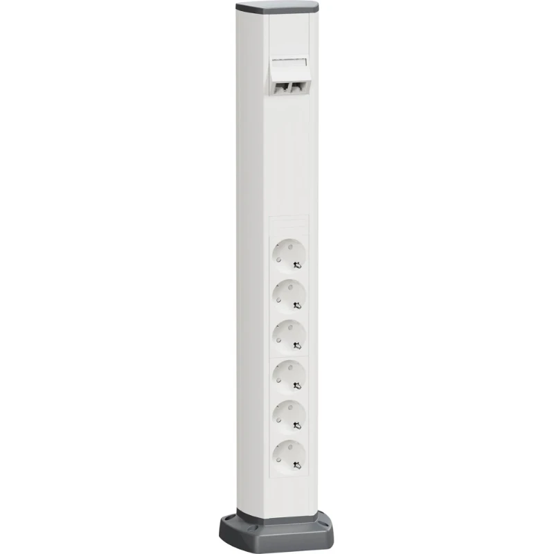 Merten OptiLine 45 Bureauzuil enkelzijdig 89x68x600mm 3 compartimenten wit RAL 9003 ISM22200
