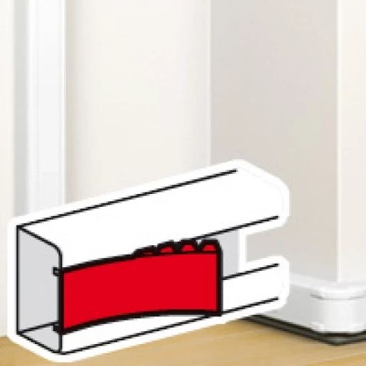 Legrand DLP snap-on deksel wandgoot glad PVC 2000x45mm onbehandeld wit RAL 9003 075608
