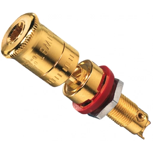 Jung Poolklem HE rood Luidsprekeraansluiting 1 connector MetaalZonder label goud LPK63RT
