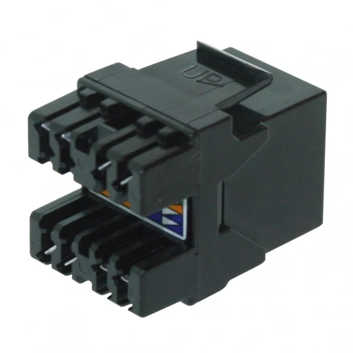 Gigamedia Modulaire connector rj45 cat6 utp keystone jack zwart