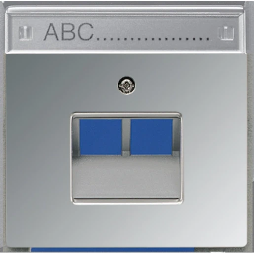 Jung LS range afdekking UAE/IAE 2 connectoren MetaalMet label chroom GCR2969-2NAUA