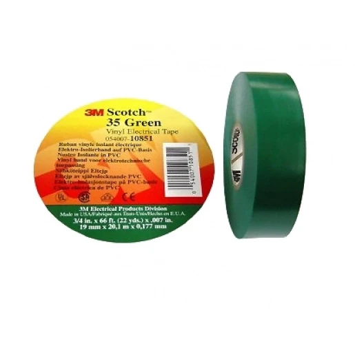 3M Scotch Vinyl zelffuserende tape 19mmx20m pvc groen 351920gn