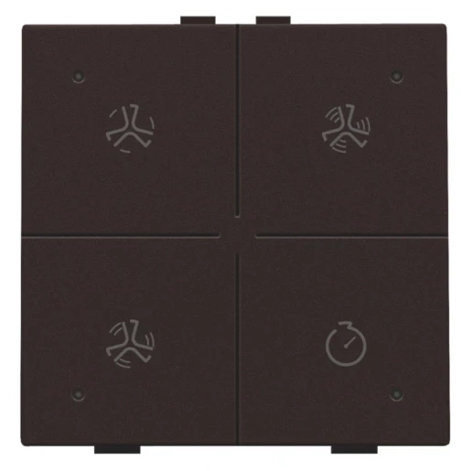 Niko Home Control Bediening ventilatie 4-voudig bruin inbouw IP20 124-52054
