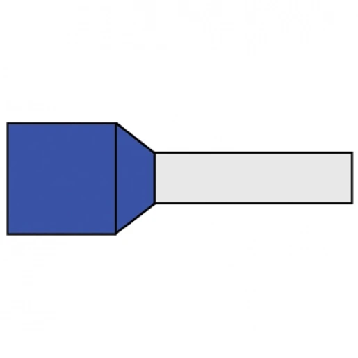 Klemko adereindhuls 2,5mm² 18mm Geïsoleerd Blauw