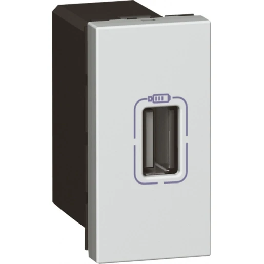 Legrand Mosaic USB-lader 100 - 240V 1500mA inbouw 5V 1 USB A aluminium 079391