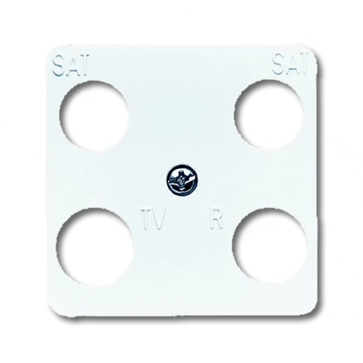 ABB Busch-Jaeger Reflex SI centraalplaat Satelliet Bedieningselement 4 connectoren Zonder label wit 2CKA001753A8642