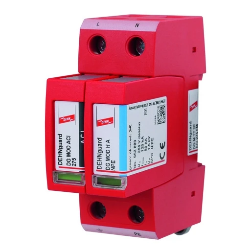 Dehn Dehnguard m surge arrester type 2 2-pole uc 275v w.aci technology