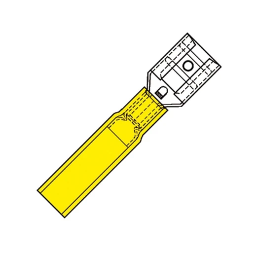 Klemko Waterdichte Föhnvlakstekerhuls 6,3x0,8 voor 4,0-6,0 mm²