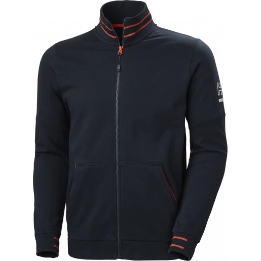 Bizline Sweatshirt Kensington met rits marineblauw zwart maat m Unisex BIZ 732262