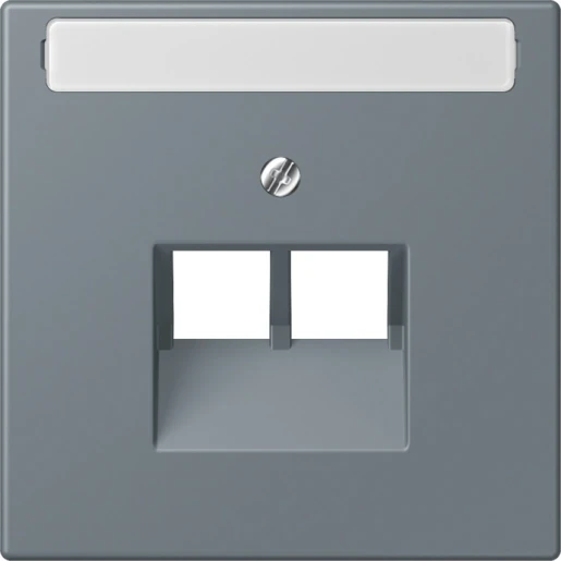 Jung LS range Afdekking centraalplaat 4320H UAE/IAE 2 connectoren Met label LC969-2NAUA251