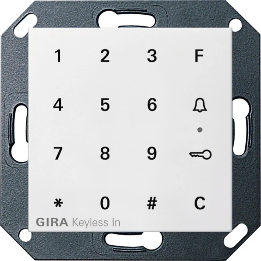 Gira System 55 Sleutelloos in codeklavier Glanzend wit 260503