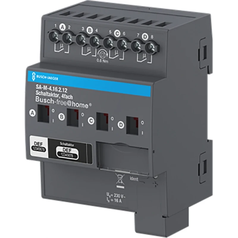 ABB Busch-Jaeger Switch Actuator 4-fold 16A MDRC