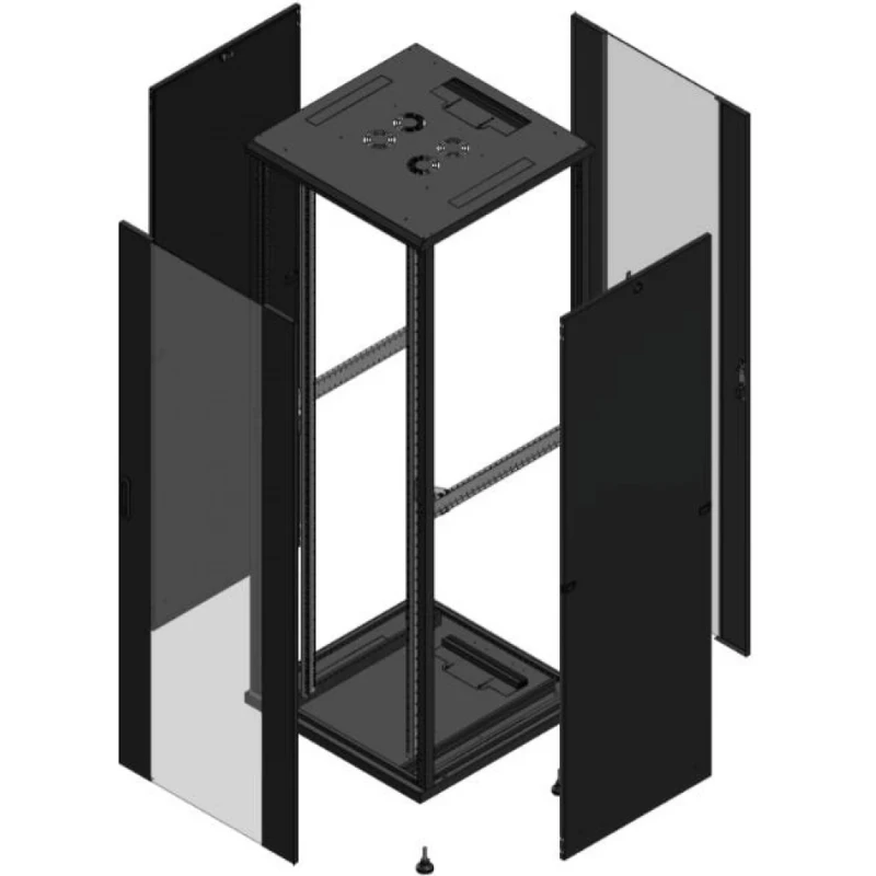 Gigamedia Vloer patchkast AV enkel VER AR enkel VER 19" 47HE 800x800mm Zwart GGM 704788PVSPVS