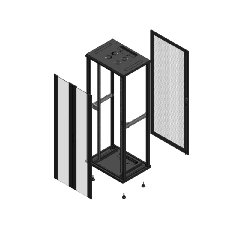 Gigamedia Vloer patchkast AV dubbel VER AR enkel PER EX 19" 42HE 800x600mm Zwart GGM 704286PVDPPSEX