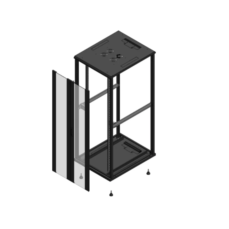 Gigamedia Vloer patchkast AV dubbel VER SP EX 19" 42HE 800x1000mm Zwart GGM 7042810PVDSPEX