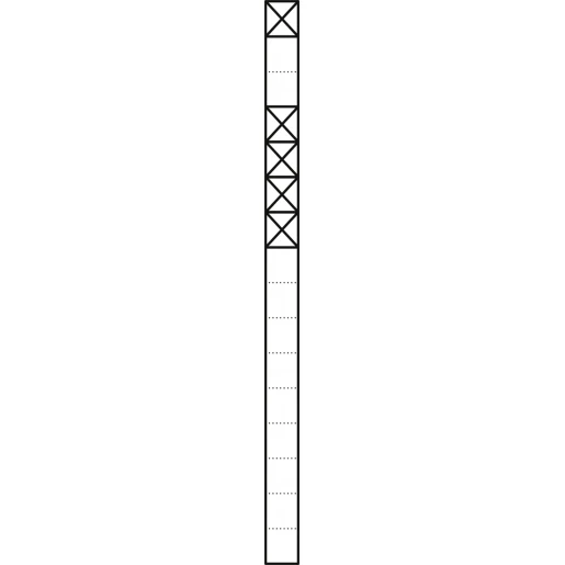 Siedle Communicatiezuil Vrijstaand aluminium 5 modules 1644mm 200038382-00