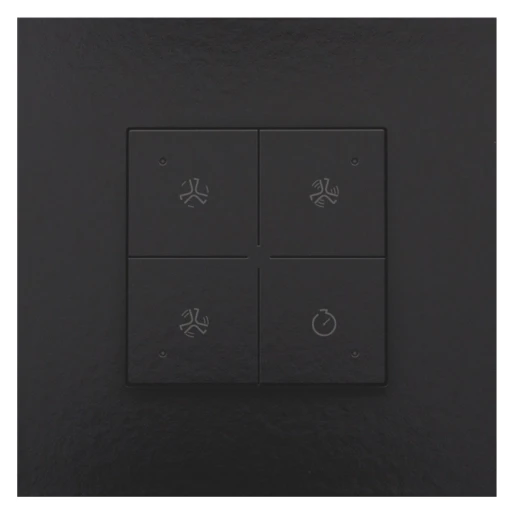 Niko Home Control Bediening ventilatie 4-voudig zwart inbouw IP20 200-52054