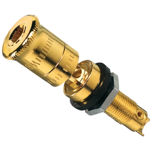 Jung Poolklem HE zwart Luidsprekeraansluiting 1 connector MetaalZonder label goud LPK63SW
