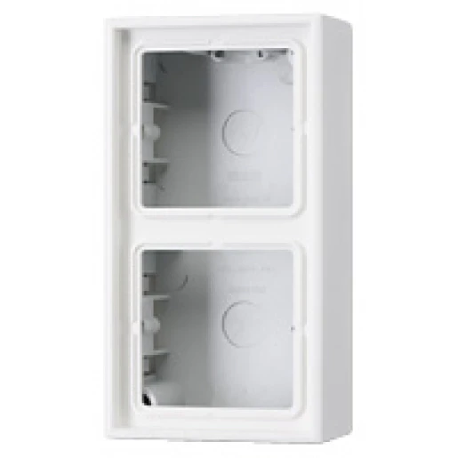 Jung LS range Opbouwkap gesloten LS990 2-voudig wit Horizontaal en verticaal LS582AW