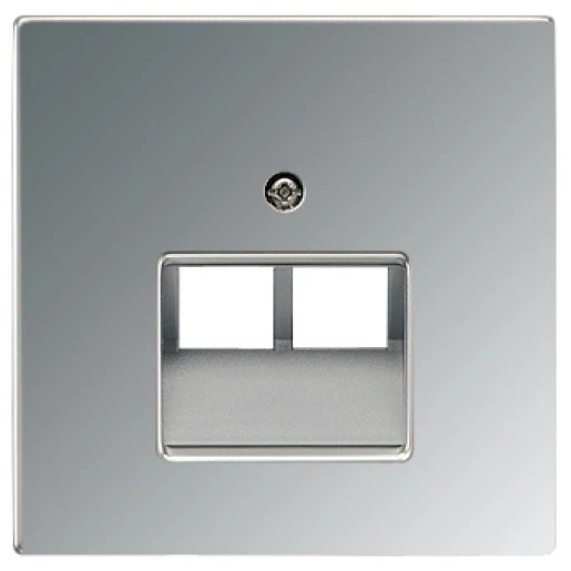Jung LS range Centraalplaat- (onderdeel) afdekking UAE/IAE 2 connectoren MetaalZonder label chroom GCR2969-2UA