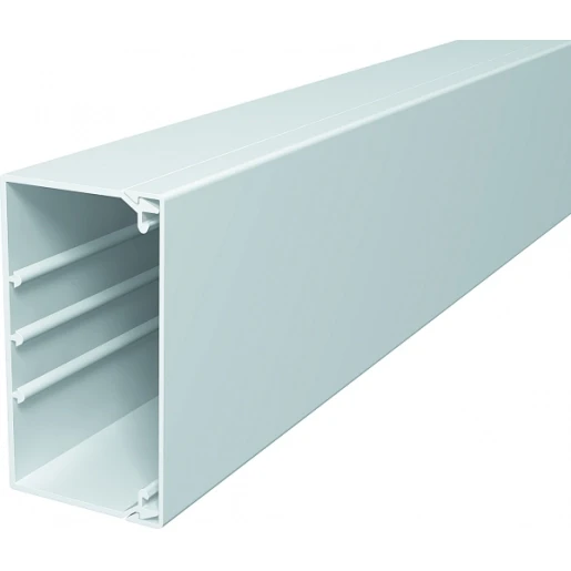 OBO WDK wandkanaal / plafondkanaal 2000x108.5x60mm PVC Bodemperforatie met deksel wit RAL 9010 6191215