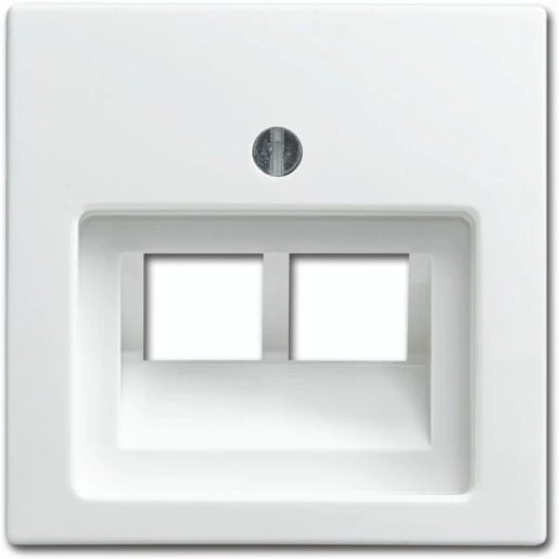 ABB Busch-Jaeger Balance Centraalplaat datadoos RJ45 SI-B Jack plug Centraalplaat 2 connectoren Zonder label wit 2CKA001753A0226