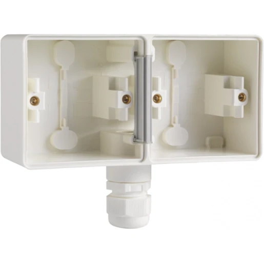 Niko New Hydro Opbouwdoos 1 ingang 2-voudig wit Horizontaal 701-84851