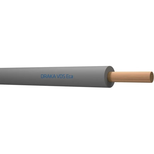 Draka VDS Eca Montagedraad 1x10mm² Eca PVC 70°C grijs 1000M Ring 810710F3