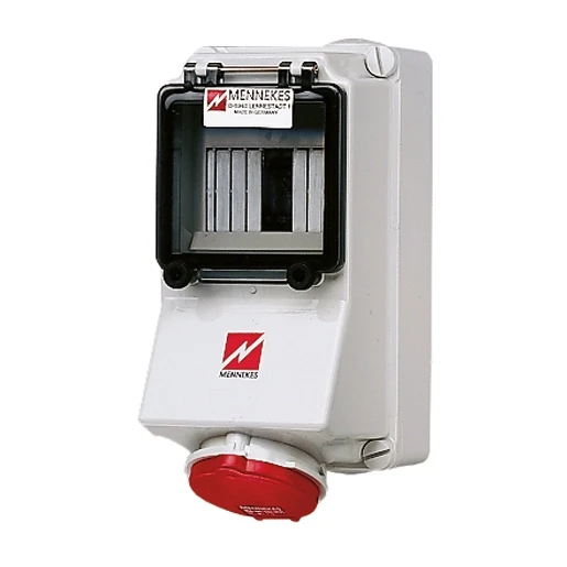 Mennekes WCD 16A 4P 6H 400V IP44 + rail