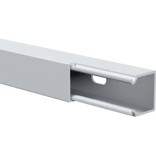 GGK FB/LFG Kabelkanaal verpakt 5x2m 2000x20x20mm PVC Bodemperforatie met deksel RAL 9001 Z1013G