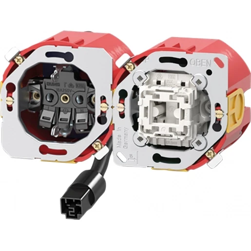 Jung NaV combinatie wandcontactdoos 1-p (attema bw en wago rond) inbouw IP2X STEK-K129