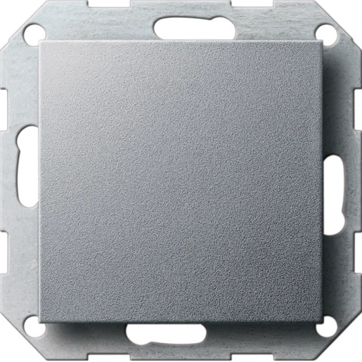 Gira System 55 Blinde afdekking draagring Blindkap Centraalplaat Zonder label aluminium 026826