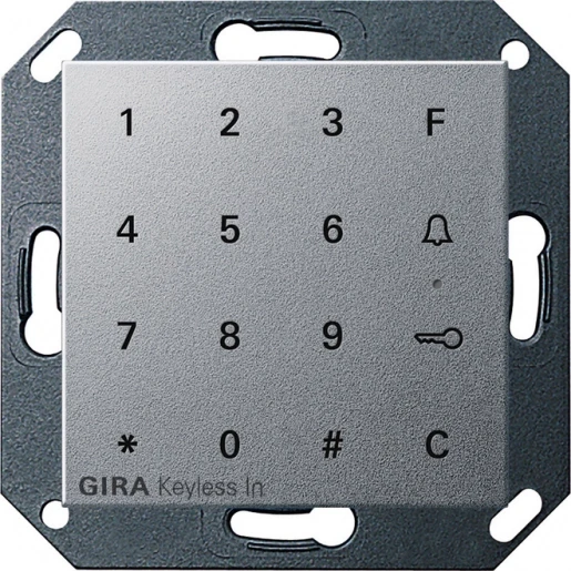 Gira System 55 Sleutelloos in codeklavier aluminium 260526