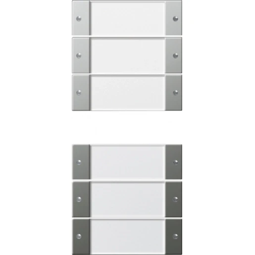 Gira Wippenset 6-v (3+3) TK System 55 clear/edelstaal