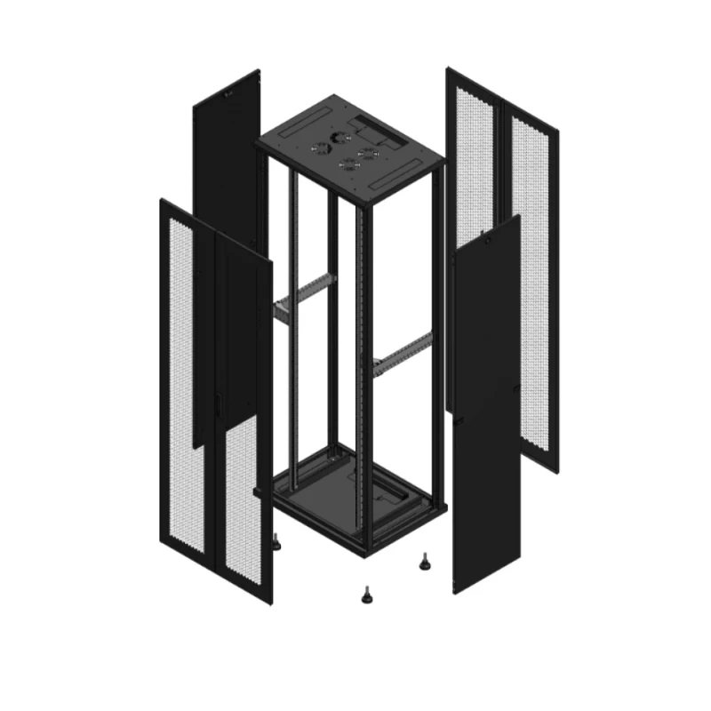Gigamedia Vloer patchkast AV dubbel PER AR dubbel PER 19" 47HE 800x600mm Zwart GGM 704786PPDPPD