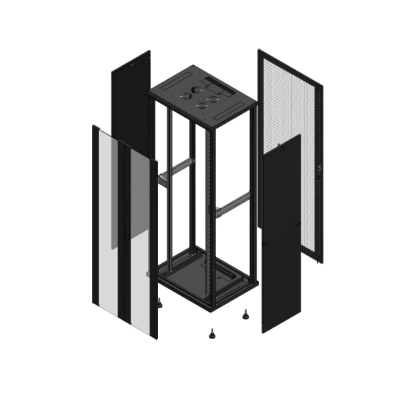 Gigamedia Vloer patchkast AV dubbel VER AR enkel PER 19" 42HE 800x600mm Zwart GGM 704286PVDPPS